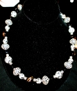 “Spot-On” Necklace with Lacey Silver Bead